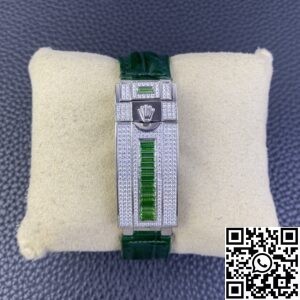 IPK Custom Rolex Submariner Rainbow Diamond Bezel Green Dial