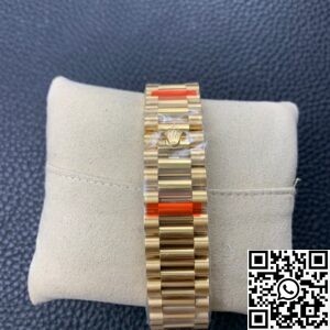 EW Factory Fake Rolex Day Date M228235 Silver Gray Dial Gold Watch