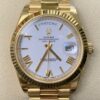 EW Factory Fake Rolex Day Date M228238-0042 White Dial Gold Watch