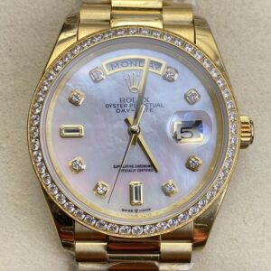 EW Factory Replica Rolex Day Date M128348RBR-0017 Ladies Gold Watch