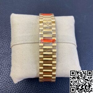 EW Factory Replica Rolex Day Date M128238-0022 Brown Dial Ladies Gold Watch