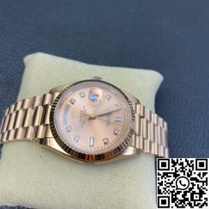 EW Factory Replica Rolex Day Date M128235-0037 Rose Gold Dial Ladies Rose Gold Watch