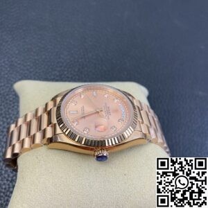 EW Factory Replica Rolex Day Date M128235-0037 Rose Gold Dial Ladies Rose Gold Watch