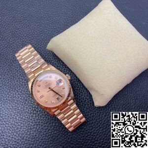 EW Factory Replica Rolex Day Date M128235-0037 Rose Gold Dial Ladies Rose Gold Watch