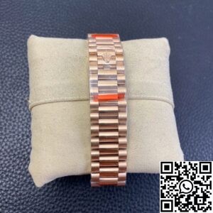 EW Factory Replica Rolex Day Date M128235-0037 Rose Gold Dial Ladies Rose Gold Watch
