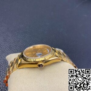 EW Factory Replica Rolex Day Date M128235-0037 Champagne Gold Watch
