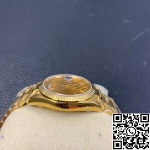 EW Factory Replica Rolex Day Date M128235-0037 Champagne Gold Watch