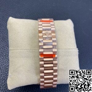 EW Factory Custom Rolex Day Date Rose Gold Diamond Watch