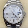 EW Factory Fake Rolex Day Date M128239-0007 White Mother-of-Pearl Dial
