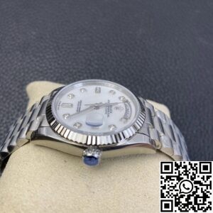 EW Factory Fake Rolex Day Date M128239-0007 White Mother-of-Pearl Dial