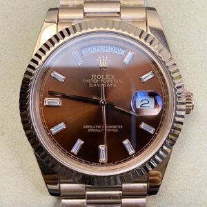 Replica Iced Out Rolex - Day Date Rose Gold Diamond BP Factory