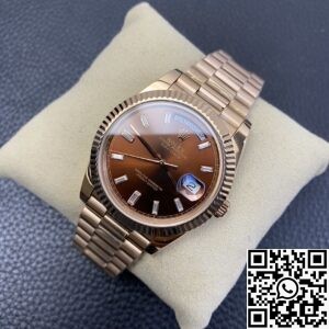 Replica Iced Out Rolex - Day Date Rose Gold Diamond BP Factory