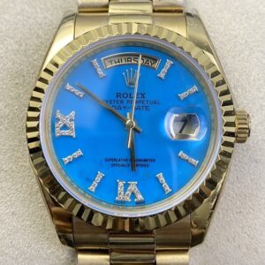 EW Factory Rolex Day Date M118238-0071 Turquoise Dial Gold Watches  36mm