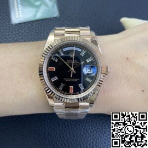 EW Factory Replica Rolex Day Date 218235-83215 Rose Gold Watches