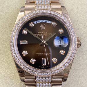 EW Factory Replica Rolex Day Date M218345RBR-0041 Rose Gold Watches
