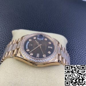 EW Factory Replica Rolex Day Date M218345RBR-0041 Rose Gold Watches