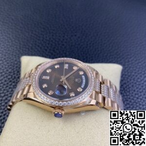 EW Factory Replica Rolex Day Date M218345RBR-0041 Rose Gold Watches