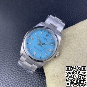 Clean Factory Fake Rolex Oyster Perpetual M126000-0006 Tiffany Blue Dial Watches