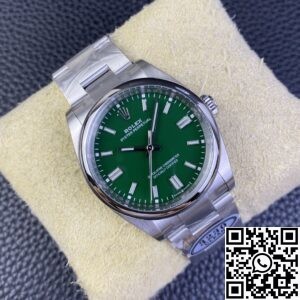 Clean Factory Replica Rolex Oyster Perpetual M126000-0005 Green Dial Watches