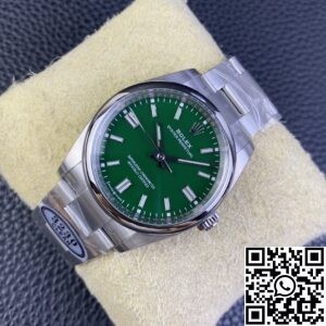 Clean Factory Replica Rolex Oyster Perpetual M126000-0005 Green Dial Watches