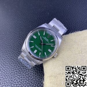 Clean Factory Replica Rolex Oyster Perpetual M126000-0005 Green Dial Watches