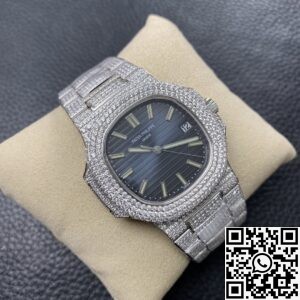 R8 Factory Fake Patek Philippe Nautilus 5711 Blue Diamond Dial