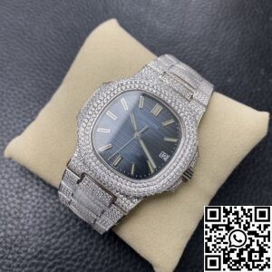 R8 Factory Fake Patek Philippe Nautilus 5711 Blue Diamond Dial