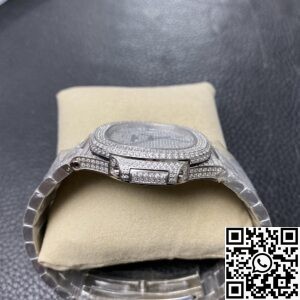 R8 Factory Fake Patek Philippe Nautilus 5711 Full Diamond Watch