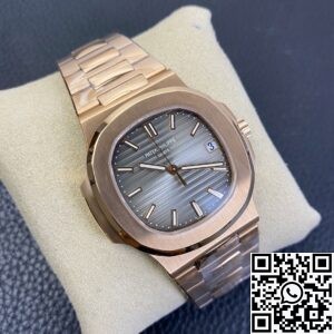 PPF Factory Fake Patek Philippe Nautilus 5711R-001 Rose Gold Watches