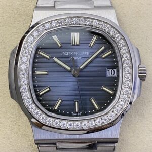 PPF Factory Fake Patek Philippe Nautilus 5711 Diamond Bezel Watches
