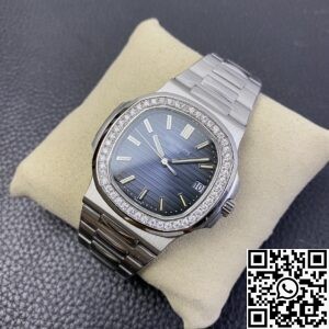 PPF Factory Fake Patek Philippe Nautilus 5711 Diamond Bezel Watches