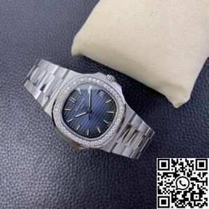 PPF Factory Fake Patek Philippe Nautilus 5711 Diamond Bezel Watches
