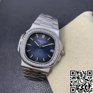 PPF Factory Fake Patek Philippe Nautilus 5711 Diamond Bezel Watches