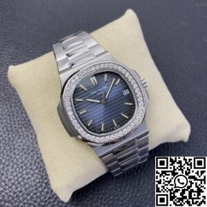 PPF Factory Fake Patek Philippe Nautilus 5711 Diamond Bezel Watches