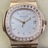 PPF Factory Replica Patek Philippe Nautilus 5711 Rose Gold Watches Diamond Bezel