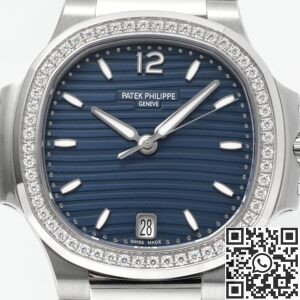 PPF Factory Replica Patek Philippe Nautilus 7118/1200A-001 Blue Dial Diamond Bezel