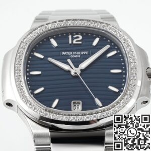 PPF Factory Replica Patek Philippe Nautilus 7118/1200A-001 Blue Dial Diamond Bezel