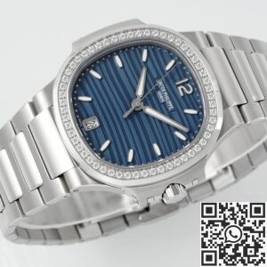 PPF Factory Replica Patek Philippe Nautilus 7118/1200A-001 Blue Dial Diamond Bezel