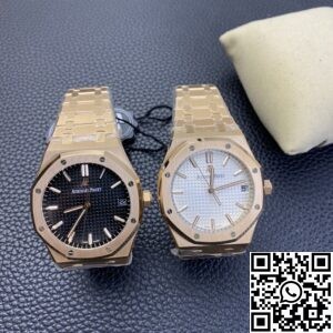 ZF Factory Replica Audemars Piguet Royal Oak 15500OR.OO.1220OR.01 Rose Gold Black Dial Watch