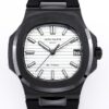 AET Custom Patek Philippe Nautilus Gradient Black Ceramic White Dial