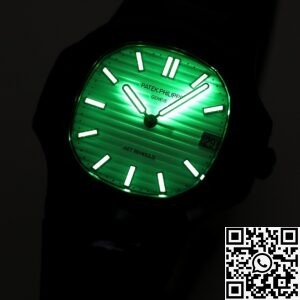 AET Custom Patek Philippe Nautilus Gradient Black Ceramic White Dial