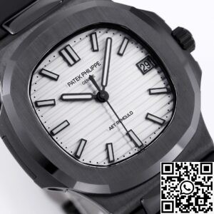 AET Custom Patek Philippe Nautilus Gradient Black Ceramic White Dial