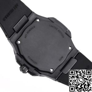 AET Custom Patek Philippe Nautilus Gradient Black Ceramic White Dial