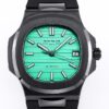 AET Custom Patek Philippe Nautilus Green Dial Black Ceramic Case