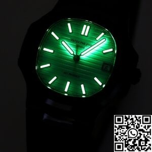 AET Custom Patek Philippe Nautilus Green Dial Black Ceramic Case