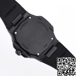 AET Custom Patek Philippe Nautilus Green Dial Black Ceramic Case