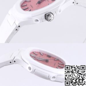 AET Custom Patek Philippe Nautilus Pink Dial White Ceramic