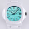 AET Custom Patek Philippe Nautilus Tiffany Blue Dial White Ceramic