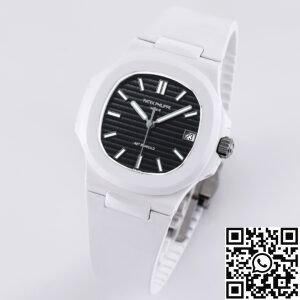 AET Custom Patek Philippe Nautilus Black Dial White Ceramic