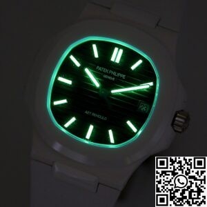 AET Custom Patek Philippe Nautilus Black Dial White Ceramic